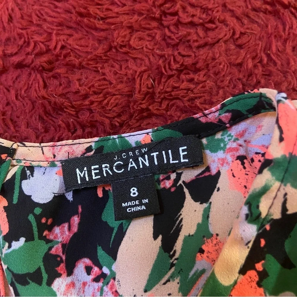 J. Crew Mercantile Black and Orange Sleeveless Midi Sundress
